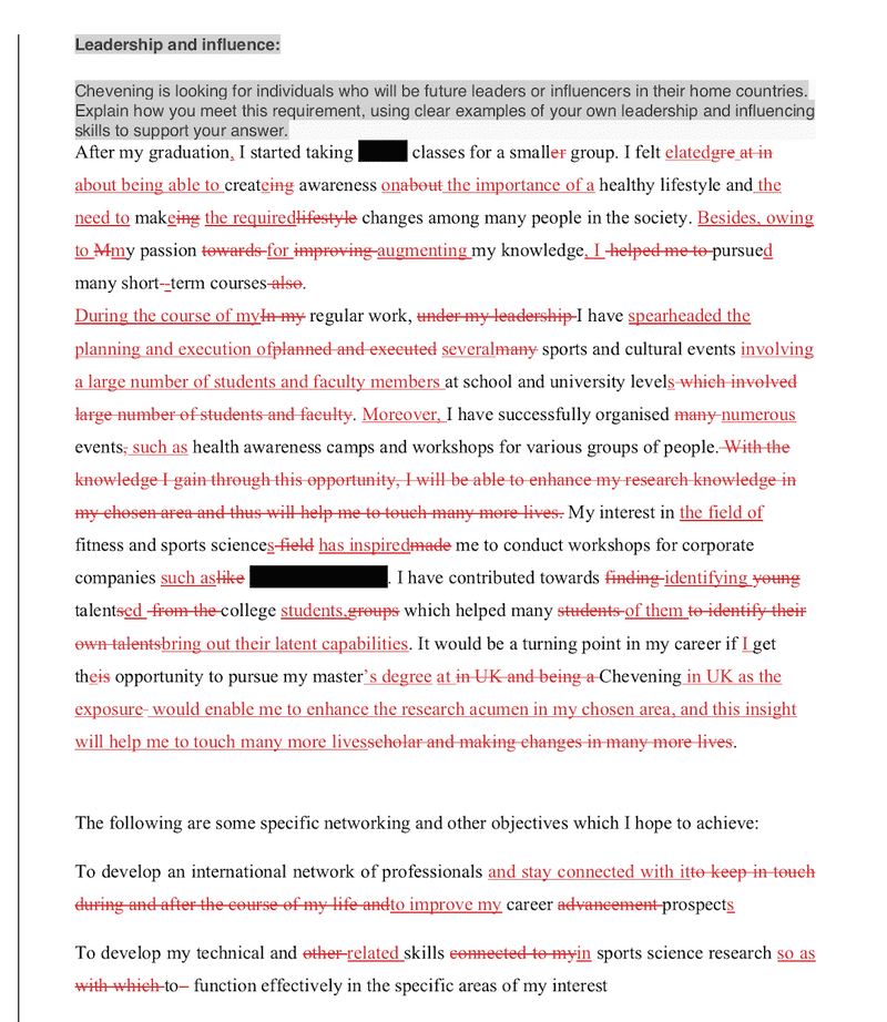 Essay Editing Sample - Professional editing sample showing comprehensive improvements