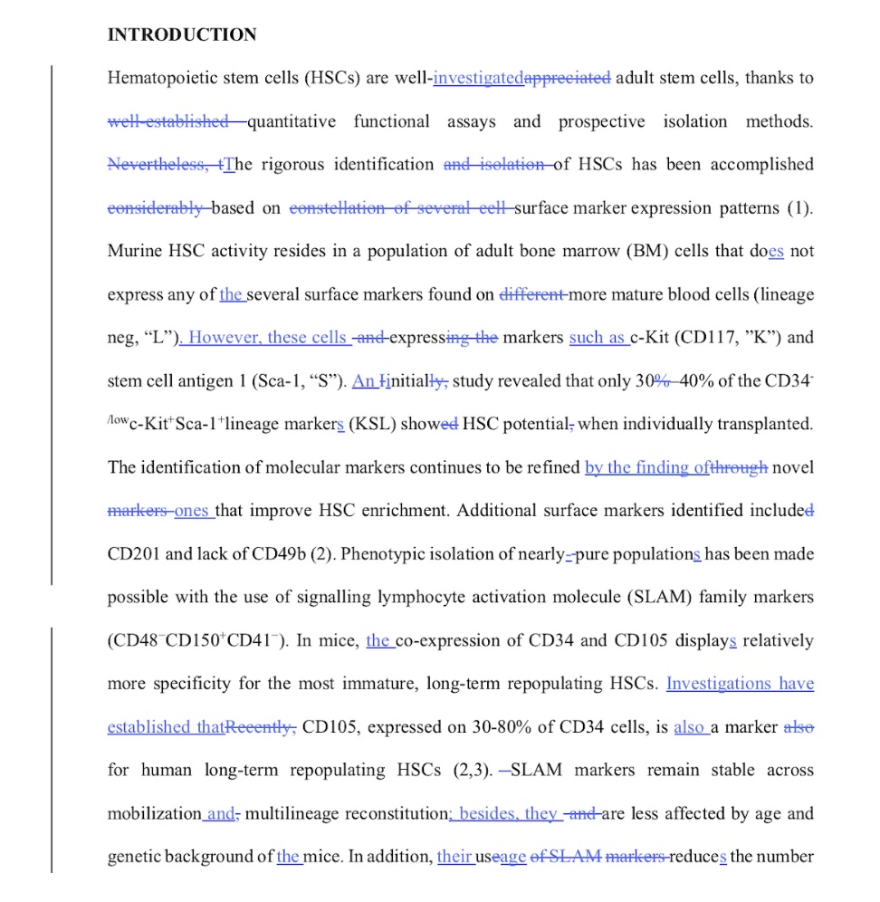 Editing Sample - Professional editing sample showing comprehensive improvements