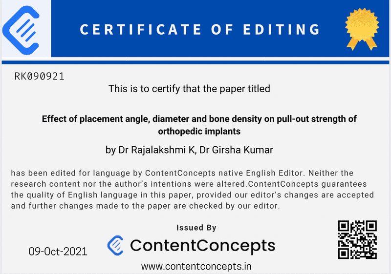 Editing Certificate Sample